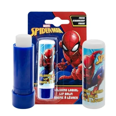 Image of Marvel Spiderman Strawberry Flavour Kids Lip Balm with Moisturising, Hydrating and Nourishing Formula for Boys Girls, 4g