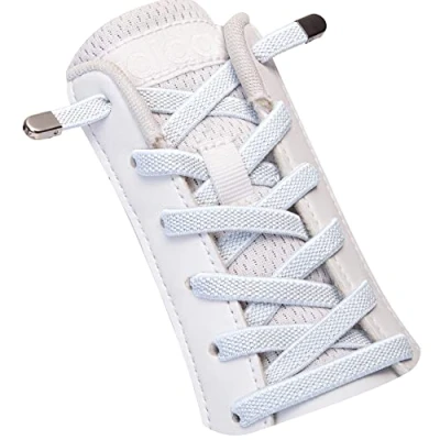 Image of SULPO Elastic laces with metal tip without ties No tie shoe adult and kids for trainers, sneakers, work sports shoes One Size Adjustable