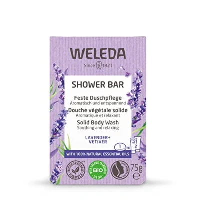 Image of Weleda Lavender and Vetiver Shower Bar, Clear