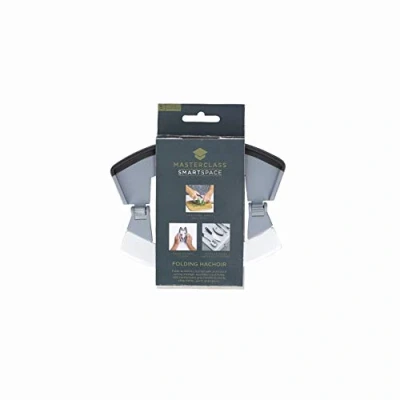 Image of MasterClass Smart Space Folding Mezzaluna Herb Chopper, Stainless Steel/Plastic, Grey, 15.5 x 12.5 cm