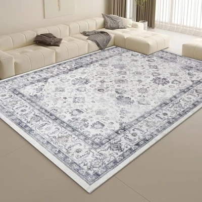 Image of Aspire Homeware Rugs for Bedroom Living Room Extra Large 240x320 cm Traditional Area Cashmere Style Soft Short Pile Vintage Rug Carpet Dining Easy To Clean, Serene