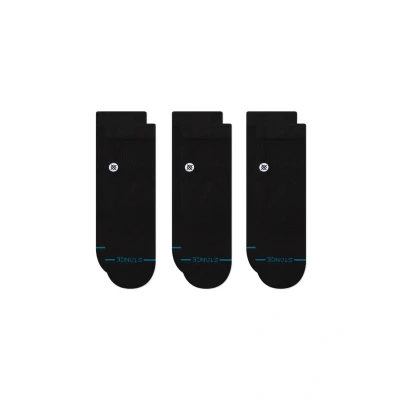 Image of Stance ICON Quarter Unisex 3 PACK Socks, Size: 1.5 4.5, Black