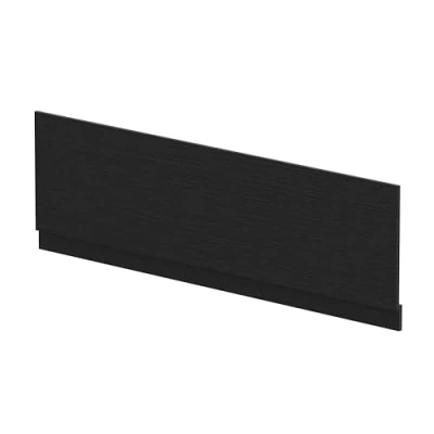 Image of 1800mm Bath MFC Front Panel &amp; Plinth Woodgrain Charcoal Black