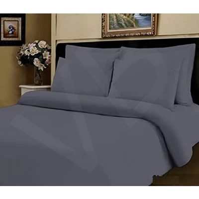 Image of Viceroybedding Pair of 100% Egyptian Cotton Pillow Cases, 400 Thread Count (Oxford, Slate Grey)