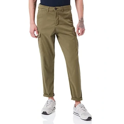 Image of SELECTED HOMME Men&#039;s Slhslimtapered Wick 172 Cargo W Noos Pants, Winter Moss, 33 W/32 L