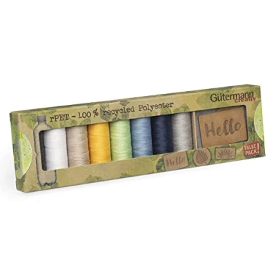 Image of Gütermann rPET (100m) Sew All Thread Set with Labels 1
