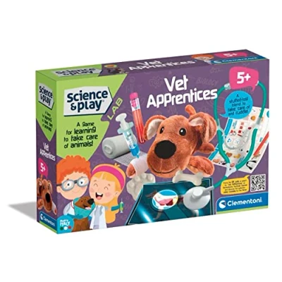 Image of Clementoni 61551 Science &amp; Play Lab Vet Apprentices Educational And Scientific Toys, First Veterinary Set, Gift For Kids Age 5, English version Made In Italy