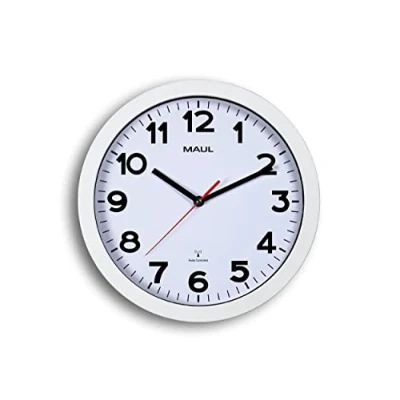 Image of Maul Radio Controlled Clock, White, Ø 30 cm