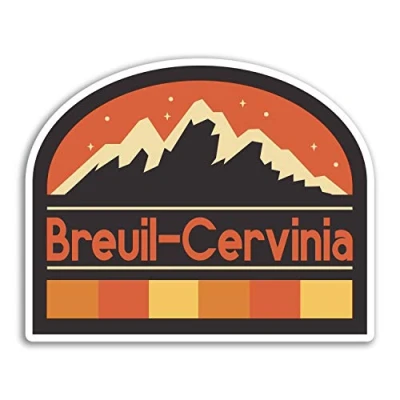 Image of 2 x 10cm Breuil Cervinia Italy Vinyl Stickers Sticker Laptop Luggage #32935 (10cm Wide)