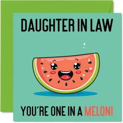 Image of Birthday Cards for Daughter in law One A Melon Funny Happy Card from Mum Dad Law, Gifts, 145mm x Joke Greeting Women Her