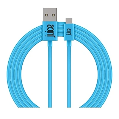 Image of Juice USB Type C 3m Charger and Sync Cable for Samsung Galaxy S20, S10, S9, S8, S20 Plus, Huawei P30, P20, Sony, Apple Ipad 2020, Pro Air 2020 Aqua