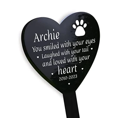 Image of RED OCEAN Personalised Pet Memorial Stake Grave Marker Plaque Dog Sign Gifts Remembrance