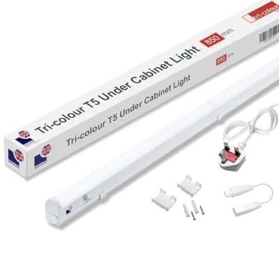 Image of Morris LED Under Cabinet Light Linkable 3 Colours in 1 3000k/4000k/6500k Kitchen UK Plug Included 288mm, 550mm, 850mm,1150mm (850mm)