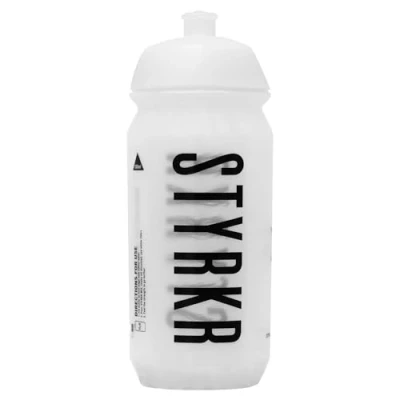Image of STYRKR Sports Water Bottle 500ml Cycling in Clear/Transparent Squeezable, Wide Mouth &amp; Easy Clean Bike, or Gym