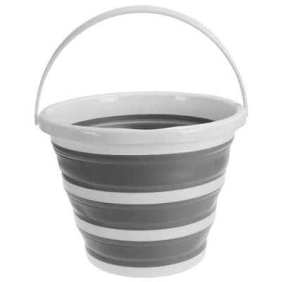Image of 10L Silicone Collapsible Bucket Kitchen Camping Folding Plastic Water Carrier
