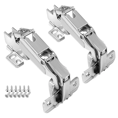Image of AOLISHENG 175 Degree Inset Cabinet Hinges Soft Close, 35mm Kitchen Cupboard Door Hinges, 1 Pair