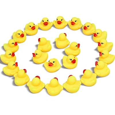 Image of Novelty Place Float Rubber Duck Ducky Baby Bath Toy for Kids (24 Pcs)