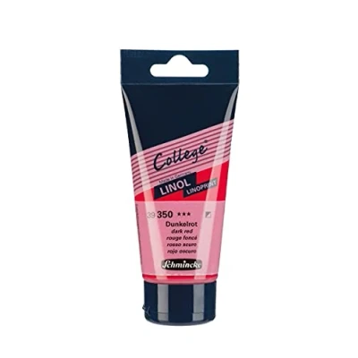 Image of Schmincke College® Linol, artists&#039; lino printing inks, dark red in 75 ml tube, 39350013, low odour water based ink, lightfast, even print