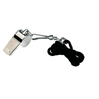 Image of PAC Supplies Global Ltd METAL REFEREE&#039;S SPORTS WHISTLE &amp; LANYARD