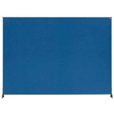 Image of Nobo Impression Pro 1.8 m Hgh Desk Divider, Felt Surface, Blue, 1400 x 1000 mm, 1915505
