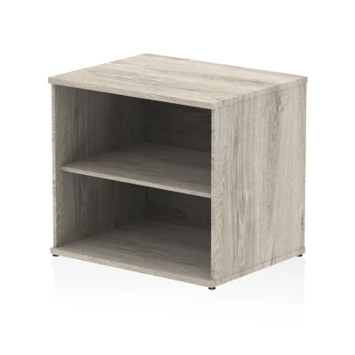 Image of Impulse 600mm Deep Desk High Bookcase Grey Oak