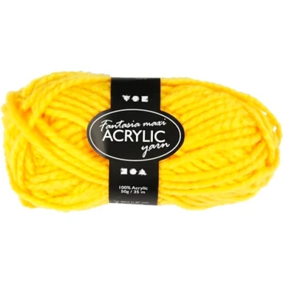 Image of Creativ Company 50G Fantasia Acrylic Yarn, Yellow