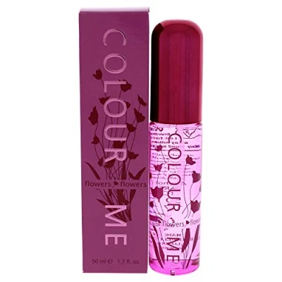 Image of COLOUR ME Flowers Perfume for Women. 50ml Eau de Parfums. Luxury Fragrance Ladies Perfume, Long Lasting Womens Perfumes by Milton Lloyd