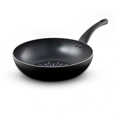 Image of Tower T700306 SmartStart Classic 28cm Aluminium Wok with Easy Clean Aeroglide Non Stick, Oven Safe, Long Lasting, PFOA Free, Black
