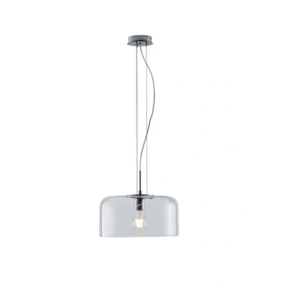 Image of Gibus Glass Dome Ceiling Pendant, Clear, E27