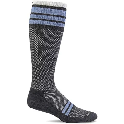 Image of Sockwell Men&#039;s Speedway Firm Graduated Compression Sock, Black L/XL