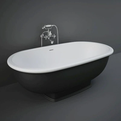 Image of RAK Washington Freestanding Bath 1550 x 800mm Black WTBT15681504
