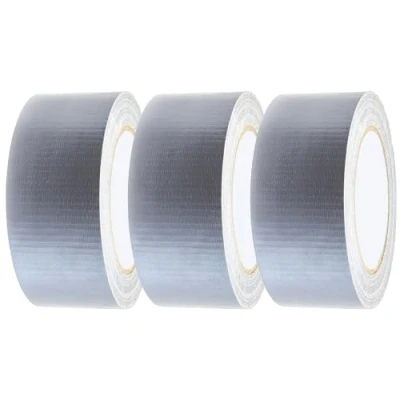 Image of Coselena 3 Pack Silver Duct Tape 48mm x 45m Heavy Duty Gaffer Multi Purpose Waterproof for Indoor &amp; Outdoor Use Ideal Strong Sealing, Patching, Bundling Packaging