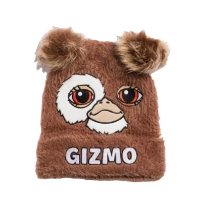 Image of Heroes Inc Gremlins Gizmo Knitted Bobble Hat Brown
