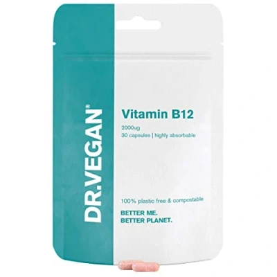 Image of DR.VEGAN Daily Vitamin B12, 2000ug 30 Vegan Capsules One A Day