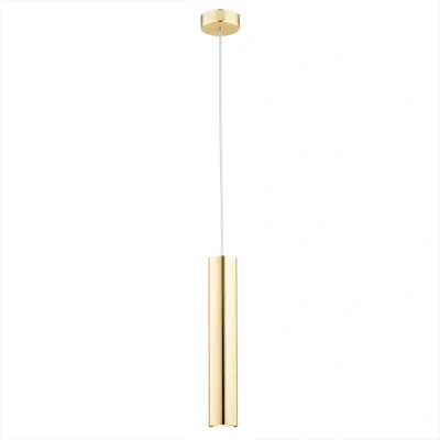 Image of Gomera Slim Pendant Ceiling Light Brass Steel