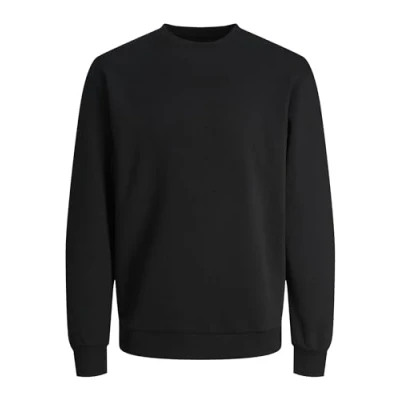 Image of JACK &amp; JONES JUNIOR Boy&#039;s Jjebradley Sweat Crew Noos Jnr Sweatshirt, Black, 12 Years