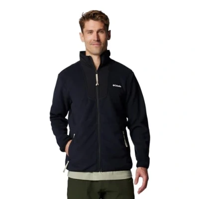 Image of Columbia Sequoia GROVE FULL ZIP Fleece jacket, Men&#039;s, Size: Large, Black/ancient fossil