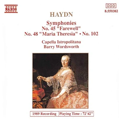 Image of Franz Joseph Haydn Symphonies No.45 &quot;Farewell / No.48 &quot;Maria Theresia&quot; No.102 1990 German CD album 8.55038
