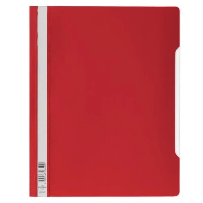 Image of Durable Clear View Folder/Report File A4, Red, Extra Wide, Pack of 50, 257003