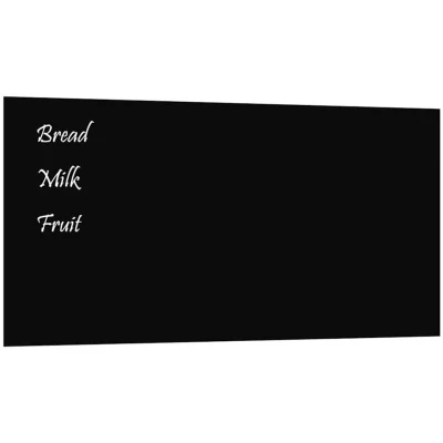 Image of vidaXL Wall mounted Magnetic Board Black 100x50 cm Tempered Glass