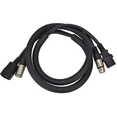 Image of DMX Lighting XLR &amp; IEC Power Combined Cables 5m