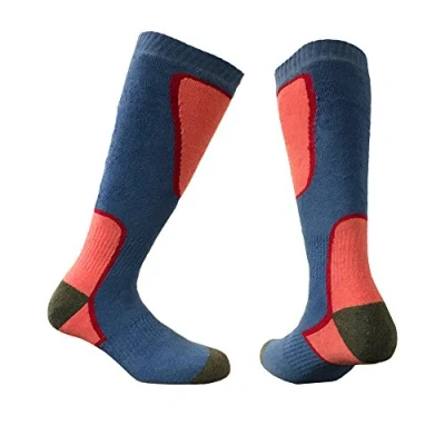Image of i Smalls Girl&#039;s Pack of 1 Thermal Ski Snowboarding Socks (9 12) Blue