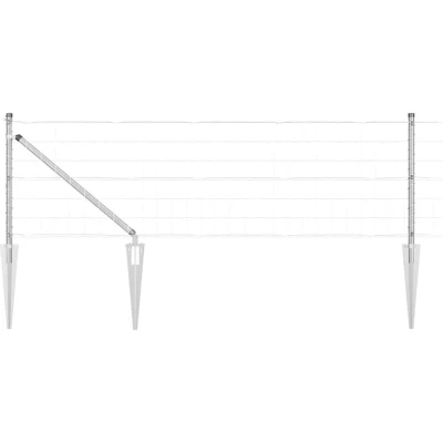 Image of vidaXL Euro Fence with 13 Spike Posts 0.6x50 m Galvanised Steel