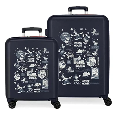 Image of Disney 100 Special Shine Mickey Silver Suitcase, Comic, One Size, Suitcase Set