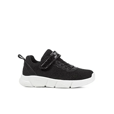 Image of Geox J ARIL Girl Sneaker, Black, 5 UK Child
