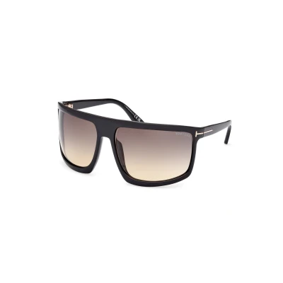 Image of TOM FORD Unisex FT1066 Clint 02 01b Sunglasses Plastic Black Smoke Mask Normal Shaded
