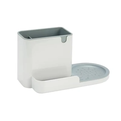 Image of Amazon Basics Kitchen Sink Organizer/Sponge Holder, Large, White