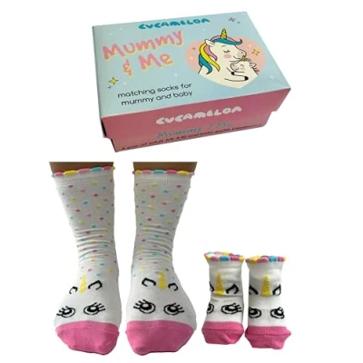 Image of Cucamelon MINIME MUMMY&amp;ME SOCKS FOR MUMMY AND BABY UK 4 8 &amp; NEWBORN+