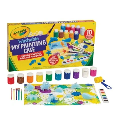 Image of CRAYOLA Washable Deluxe Paint Kit Includes Paints, Sponges, Brushes and Roller Painting for Kids Ages 4+