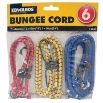 Image of Assorted Elastic Bungee Cord Set 6 Pack by erolling